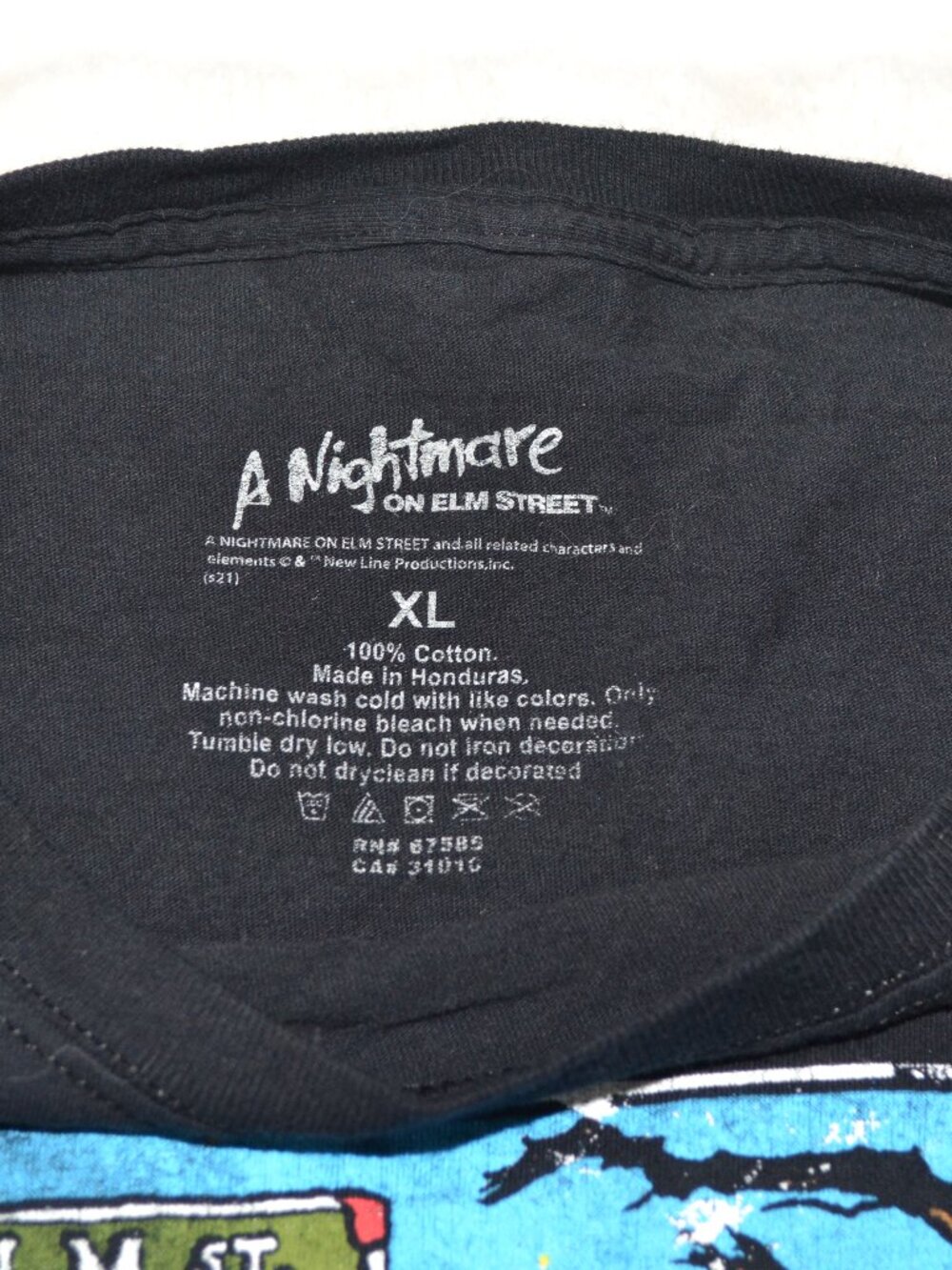 A Nightmare on Elm Street black short sleeve "The Dreamer" cotton T-shirt sz XL